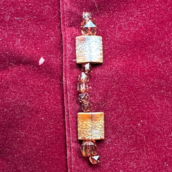 Handmade Red Velvet Top-Handle Women's Purse - Picture 6 of 6